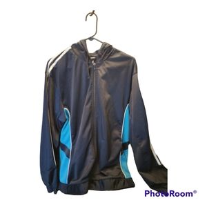 Men's XL NordicTrack Jacket blue/light blue/white  Full Zip Up Athletic Jacket